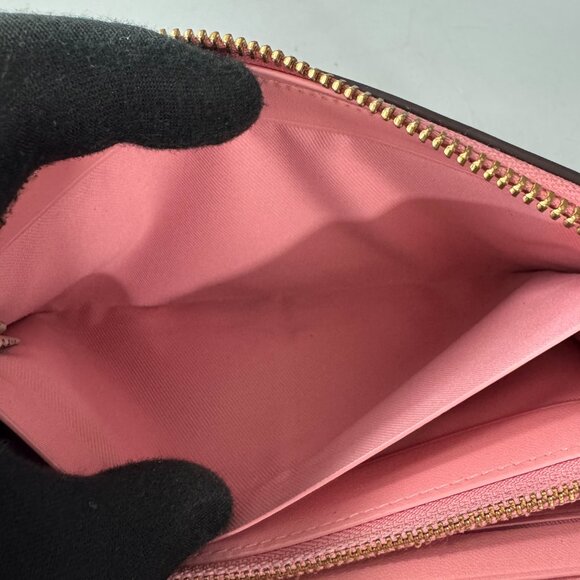 COACH Smooth Leather Slim Accordion Zip-Around Wallet, - Picture 11 of 15